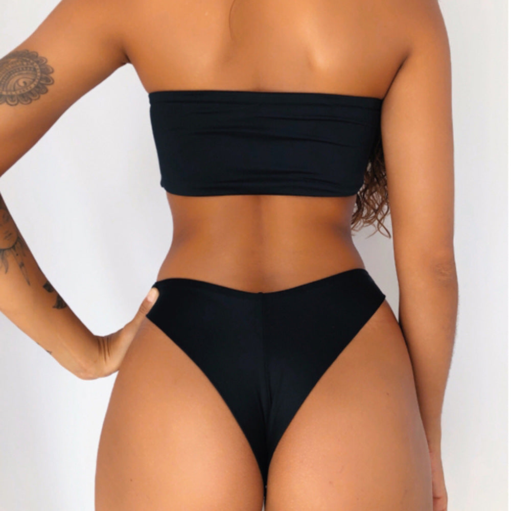 Checkerboard Print Bikini Set