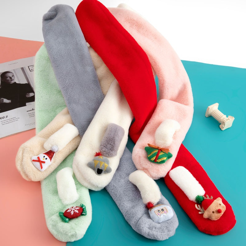 Winter Kids Scarf Christmas Gift Box and Warm Scarf