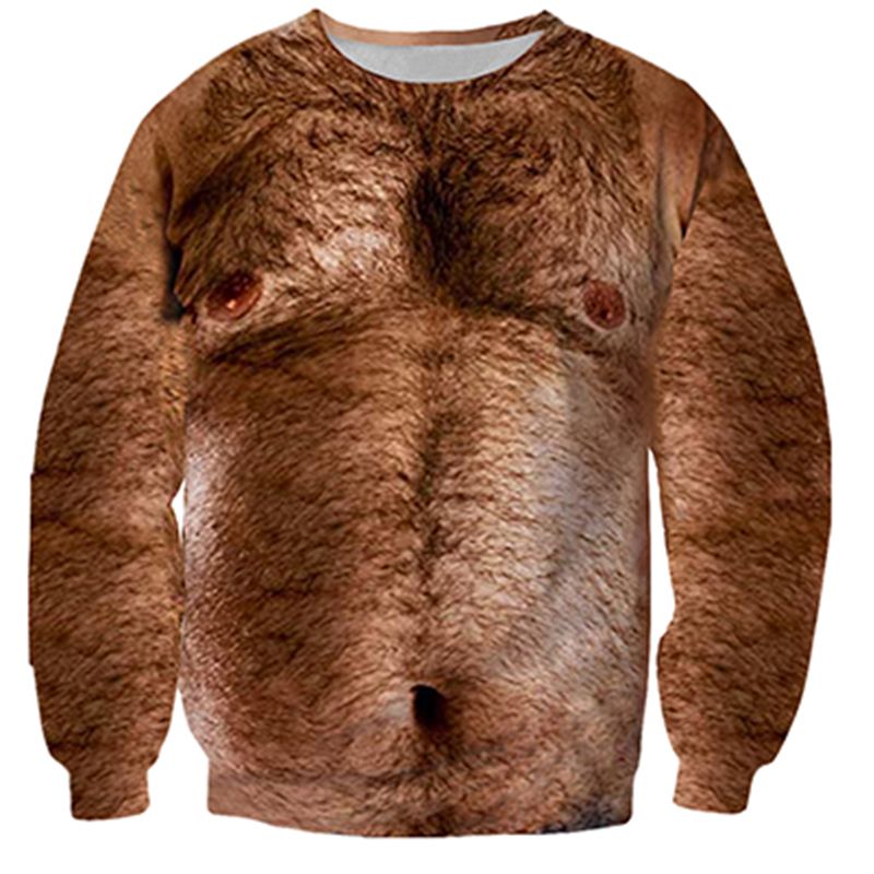 Funny 3D Printed Christmas Sweater for Men Long Sleeve