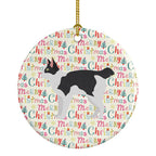 Japanese Bobtail Cat Christmas Ceramic Ornament