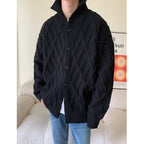 Youth Half Turtleneck Knitted Cardigan