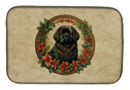 Newfoundland Christmas Flowers Dish Drying Mat