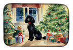 Poodle Cozy Christmas Dish Drying Mat