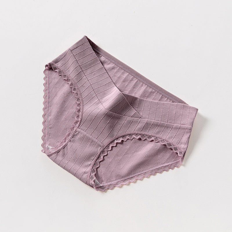 Breathable Heart-Shaped Lace Antibacterial Maternity Panties