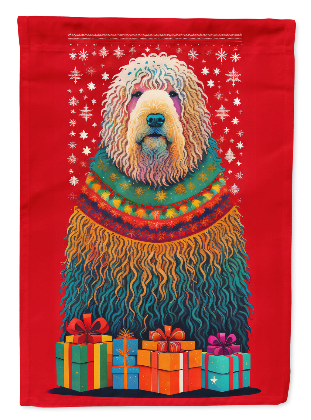 Komondor Holiday Christmas Garden Flag
