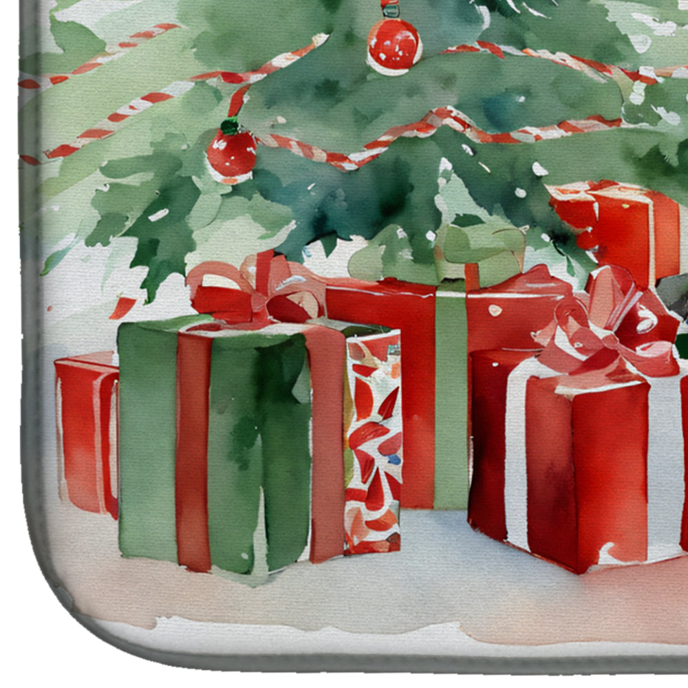 Finnish Lapphund Cozy Christmas Dish Drying Mat