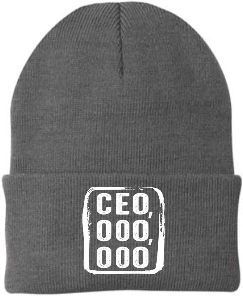 The CEO,000,000 Embroidered Beanie Hat | Embroidered Cap