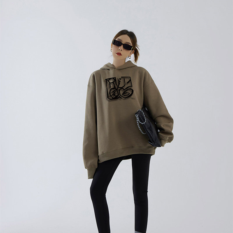 Thick Velvet Hoodie for Women | Streetwear