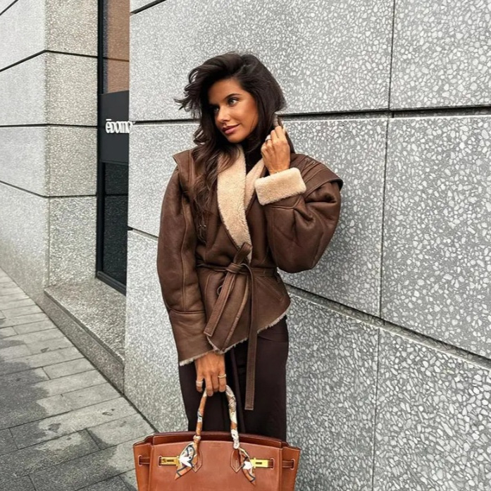 Women's Suede Jacket – European & American Style