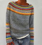 Olivia™ Chic Long Sleeve Color Block Sweater (One Piece)