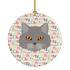 Brazilian Longhair Cat Christmas Ceramic Ornament