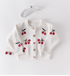 Embroidered Knit Cardigan Sweater
