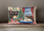 Pekingese Cozy Christmas Throw Pillow