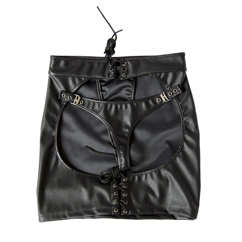 Women's Leather Pants and Bondage Underwear Set