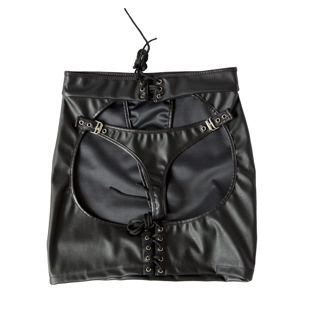 Women's Leather Pants and Bondage Underwear Set