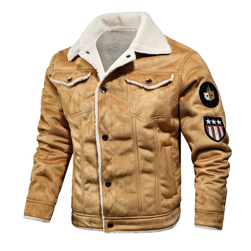 Casual Faux Fur Single-Breasted Lapel Jacket