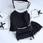 Lace and Satin Lingerie Cami Sleepwear Set