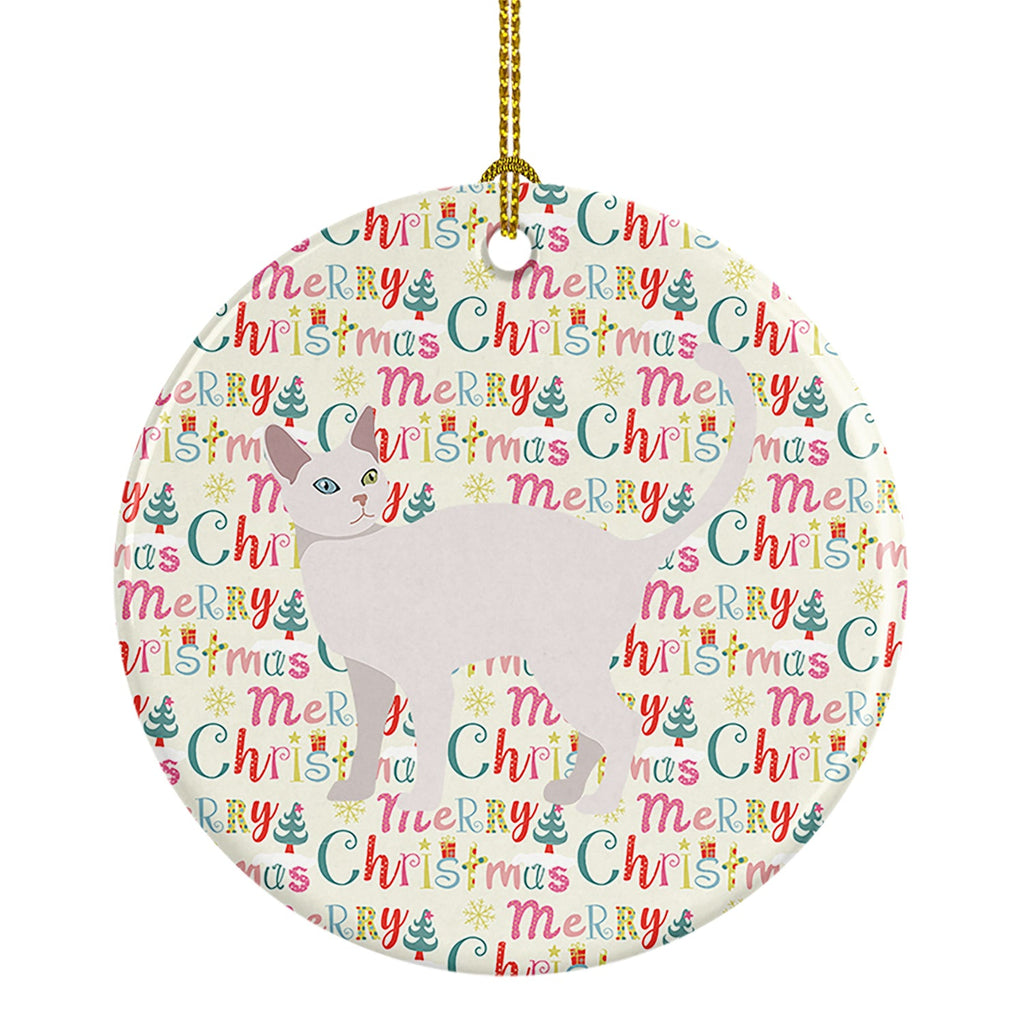 Khao Manee #2 Cat Christmas Ceramic Ornament