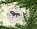 Polish Lowland Sheepdog Dog Merry Christmas Ceramic Ornament