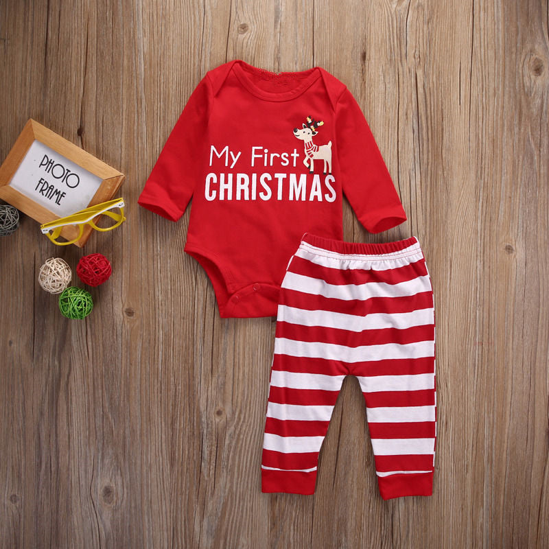Children's Christmas Reindeer Bodysuit Set