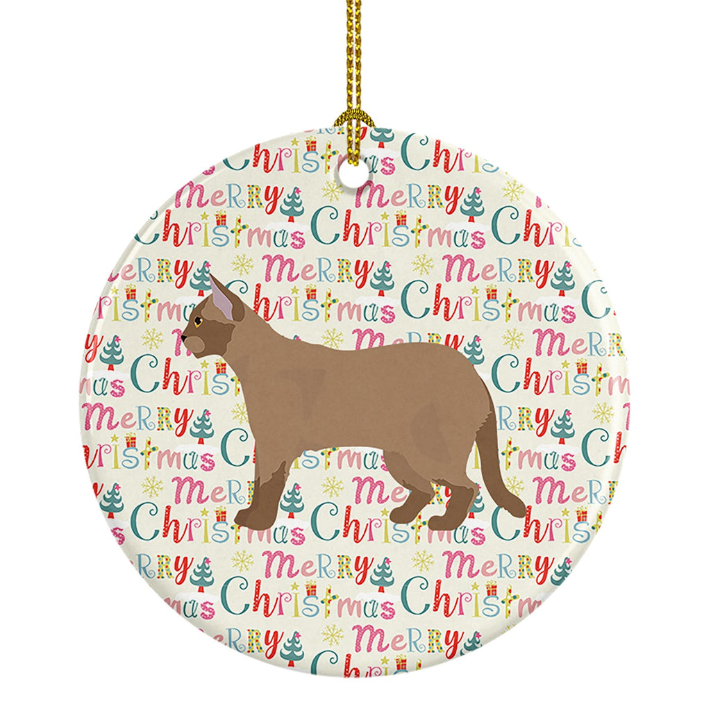 European Burmese #2 Cat Christmas Ceramic Ornament
