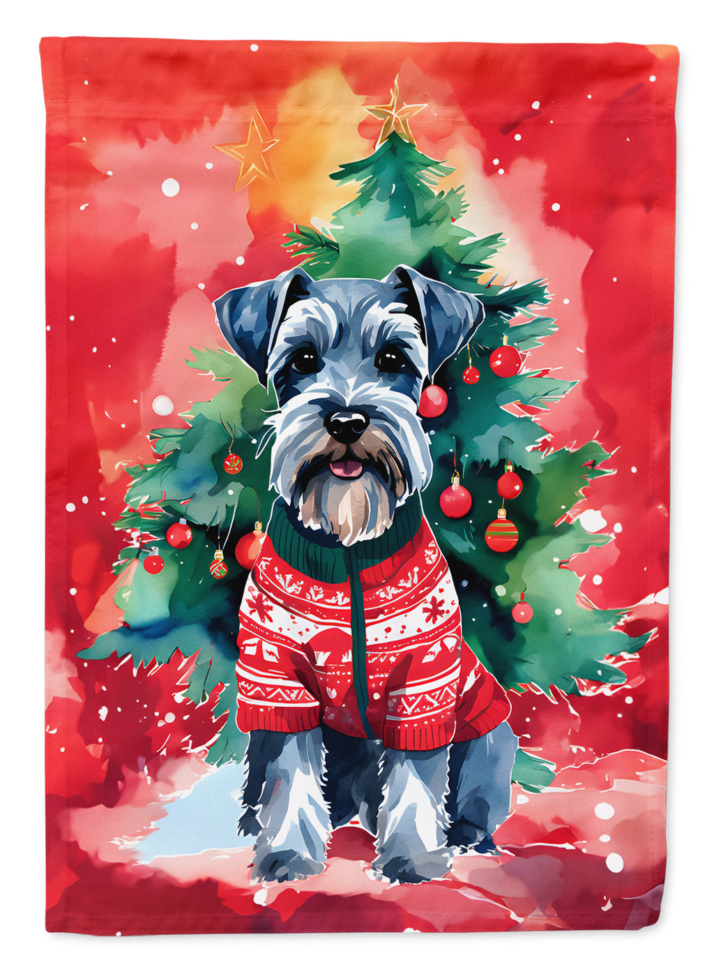 Schnauzer Christmas Garden Flag