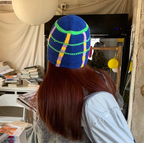 Women's Japanese Stripe Wool Fisherman's Hat | Embroidered Cap