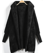 Reversible Fleece Hooded Coat with Threaded Cuffs