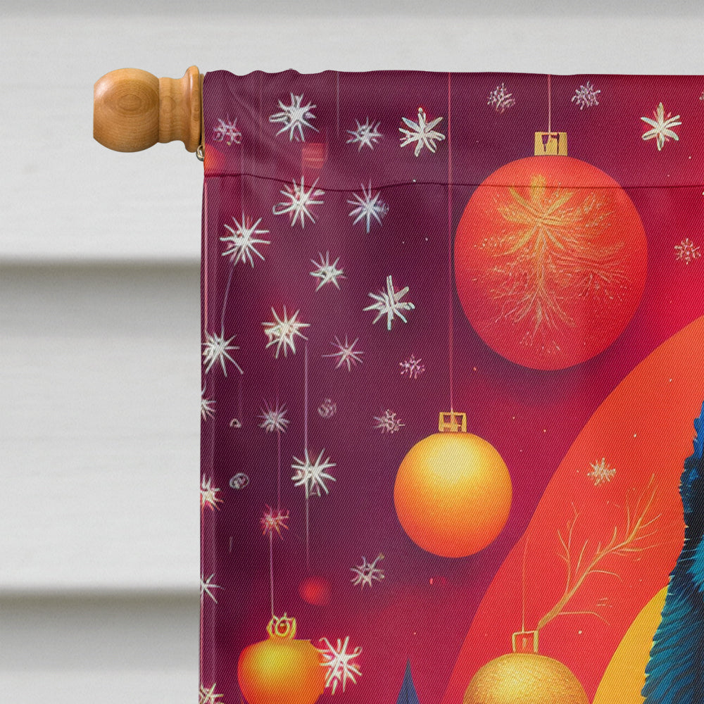 Black Chow Chow Holiday Christmas House Flag