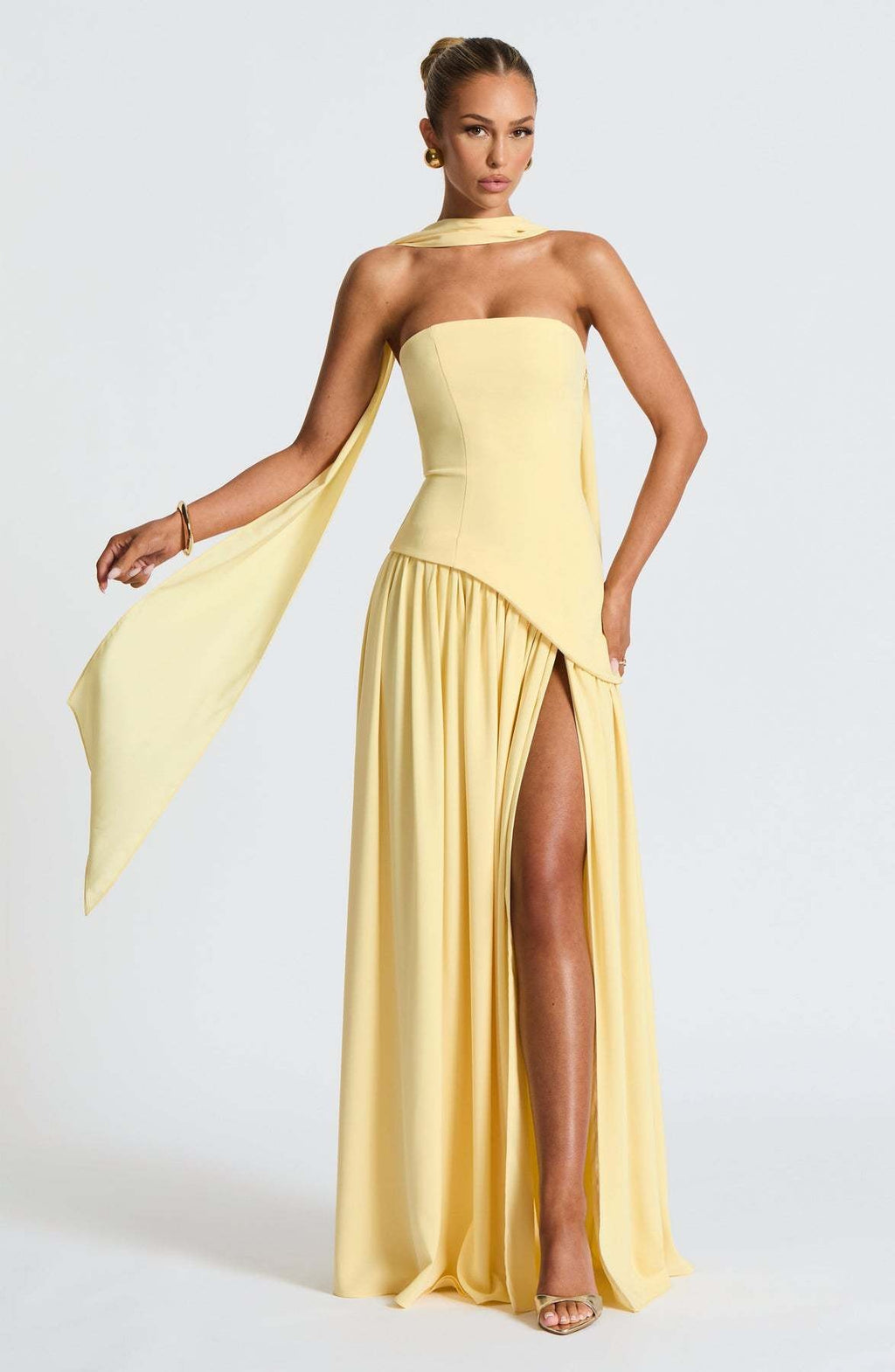 Sexy Backless Tube Top Split Dress