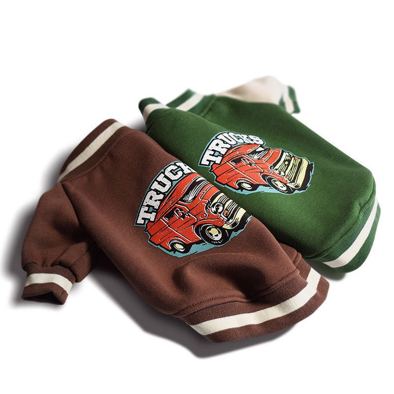 French Fighting Pugs Fleece Sweater for Medium Dogs