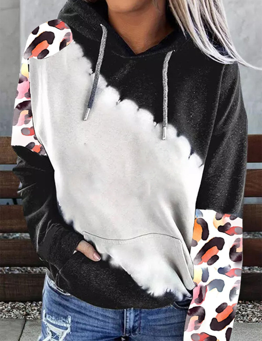 Casual Printed Sports Hoodie for Women | Streetwear