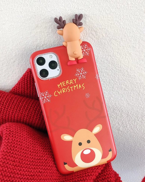 Cartoon Santa Silicone Phone Case for iPhone Models | Protective Cover