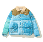 Colorful Quilted Jacket with Cashew Flower Design for Men
