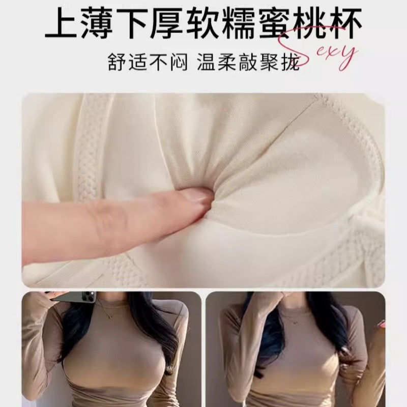 Lace Wireless Bra Set for Women with Supportive Design