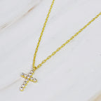 Crystal Cross Pendant Necklace