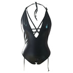 Plus Size Open Bra Crotchless Latex Bodysuit Lingerie