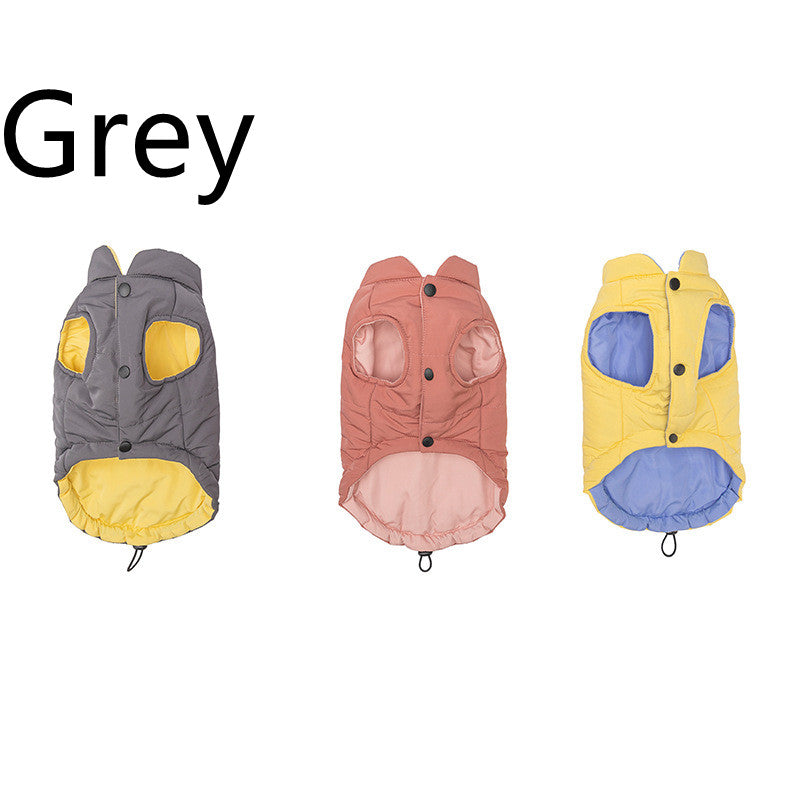 Contrasting Color Cotton Dog Vest Jacket