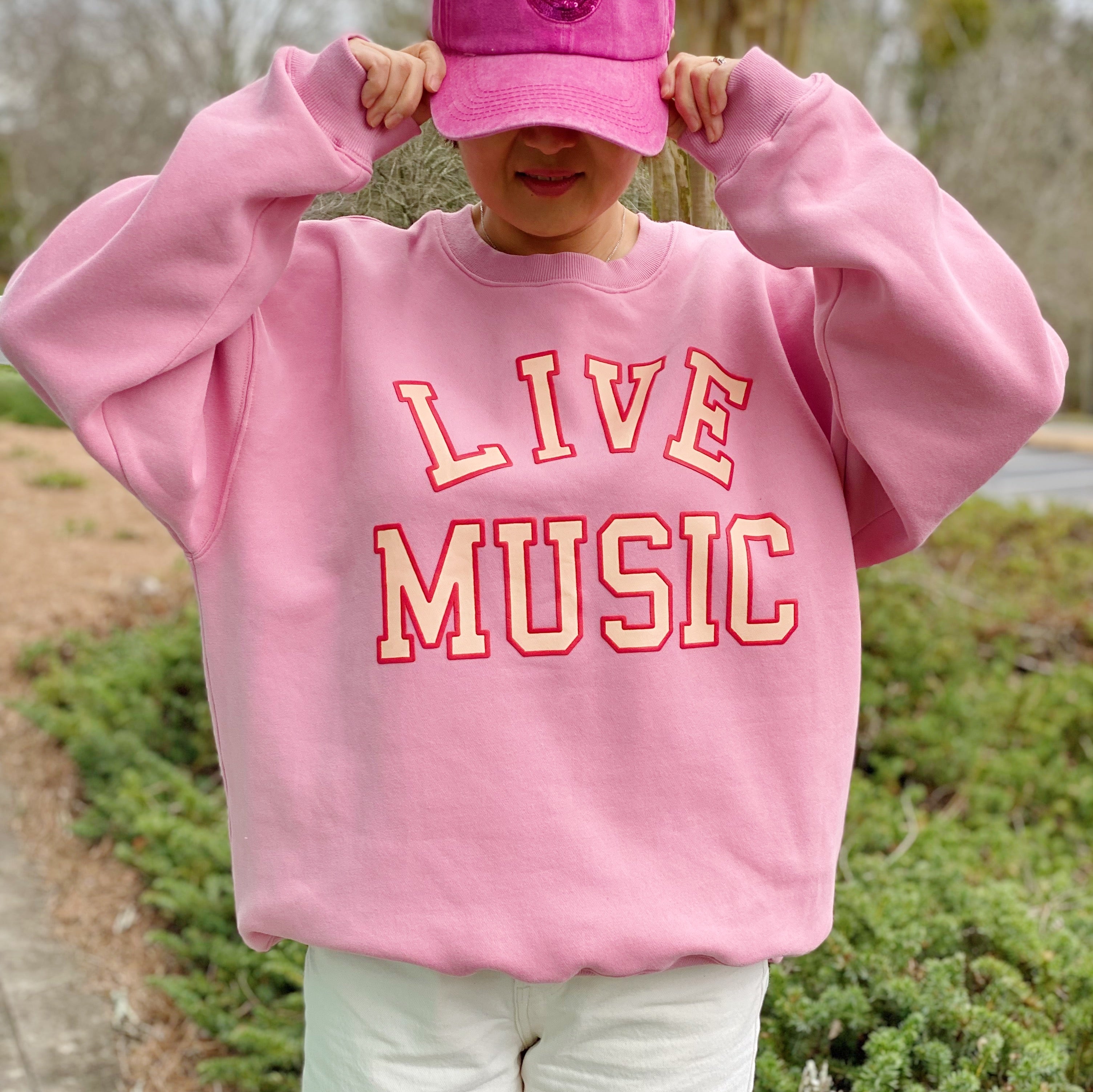 Live Music Lover Oversized Sweatshirt | Streetwear