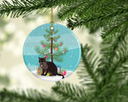 European Burmese Cat Christmas Ceramic Ornament
