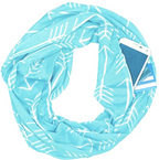 Fish Bone Print Pocket Scarf