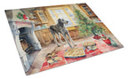 Irish Wolfhound Christmas Cookies Glass Cutting Board