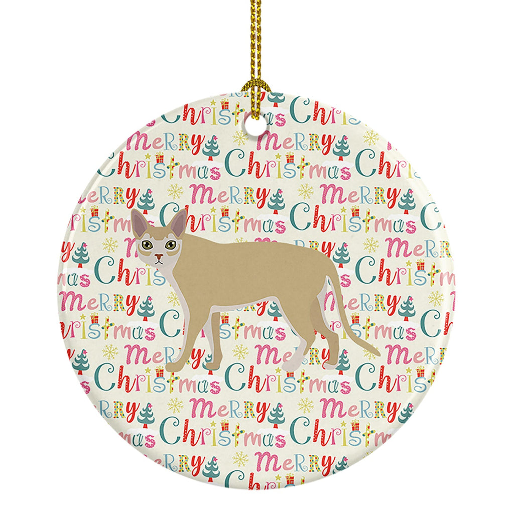 Singapura Cat Christmas Ceramic Ornament