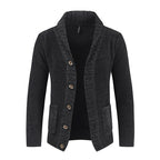 Men's Trendy Single-Breasted Lapel Sweater