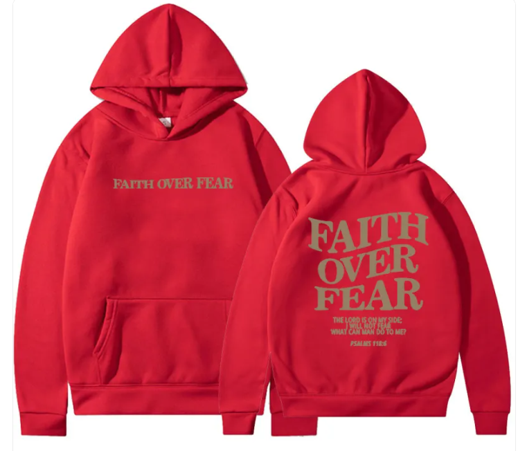 Faith Over Fear Christian Hoodie | Faith Streetwear