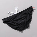 Men's Glossy Solid Color Swim Briefs