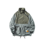 Trendy Round Pocket Jacket with Diagonal Zipper