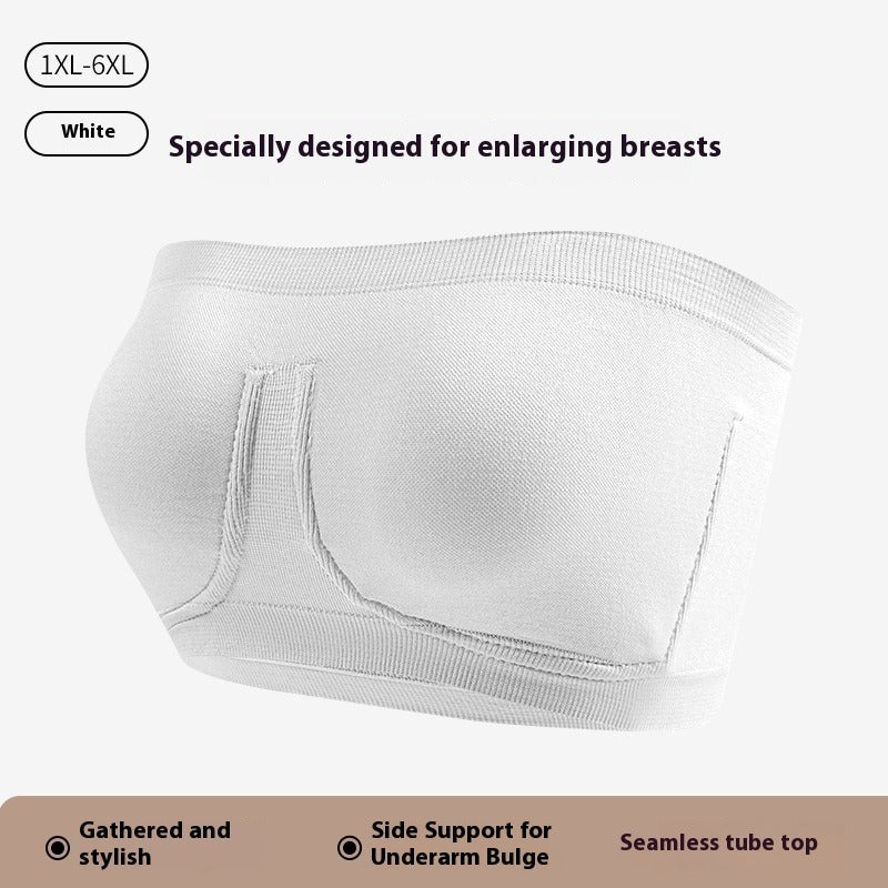 Plus Size Strapless Seamless Tube Bra