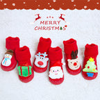 Thick Baby Walking Socks with Cartoon Designs (Christmas)
