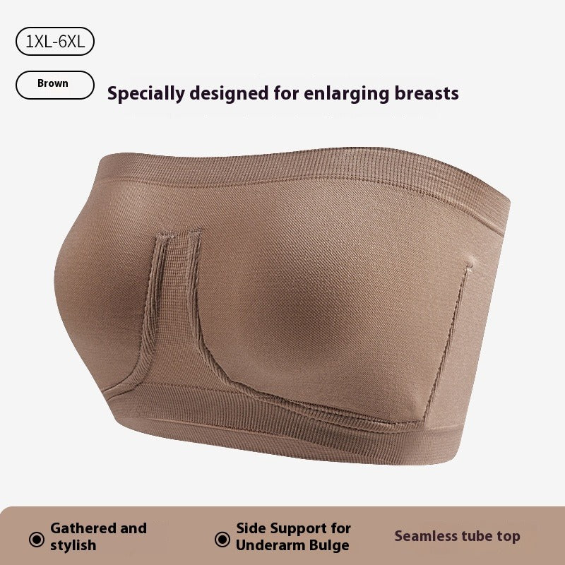 Plus Size Strapless Seamless Tube Bra
